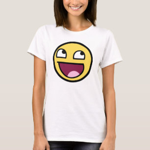 Camiseta Parte superior impressionante das senhoras da cara
