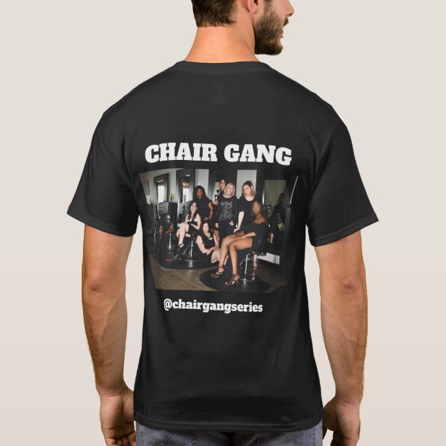 Camiseta Parte traseira do GRUPO da CADEIRA, assoalho (Verso)
