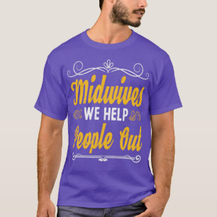 Camiseta Parteira de apoio à natação Midwifery Doula Funny