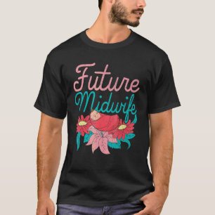 Camiseta Parteira de Flores Bonitas Doula Partejando Futuro