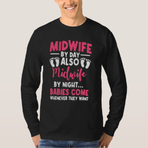 Camiseta Parteira Diurna Obstetra de Trabalho de Parto Notu