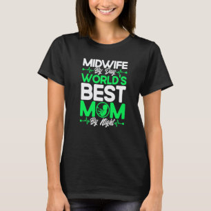 Camiseta Parteira Enfermeira Parteira de Nascimento Melhor 