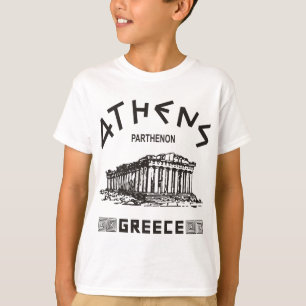 Camiseta Parténon - Atenas - Grego (preto)