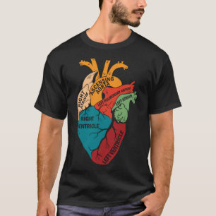 Camiseta Partes De Cardiologia Cardíaca Homens Mulheres Car