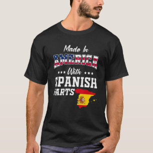 Camiseta Partes Espanholas da América Mapa Espanha Bandeira
