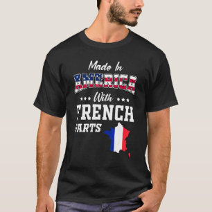 Camiseta Partes Francesas da América Mapa da França Bandeir