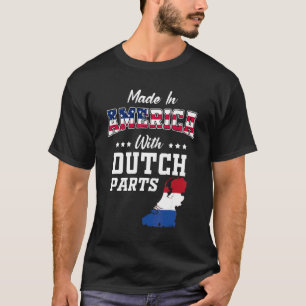 Camiseta Partes Holandeses da América Mapa dos Países Baixo