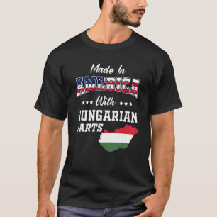 Camiseta Partes Húngaras da América Mapa da Hungria Bandeir