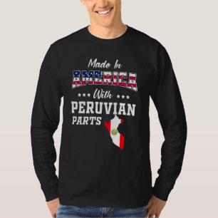 Camiseta Partes Peruanas da América Mapa do Peru Bandeira d