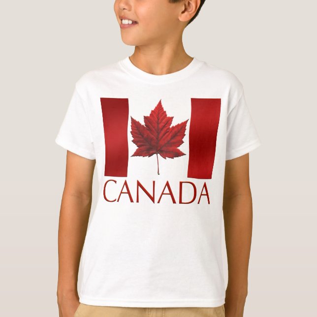 Camiseta Partes superiores da lembrança do miúdo de Canadá (Frente)