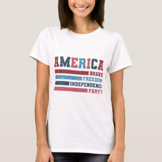Camiseta Partido América Corajosa, Liberdade, Independência