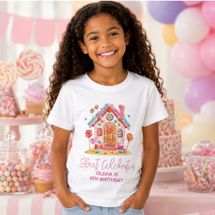 Camiseta Partido Aniversário de criança da Candyland Sweet