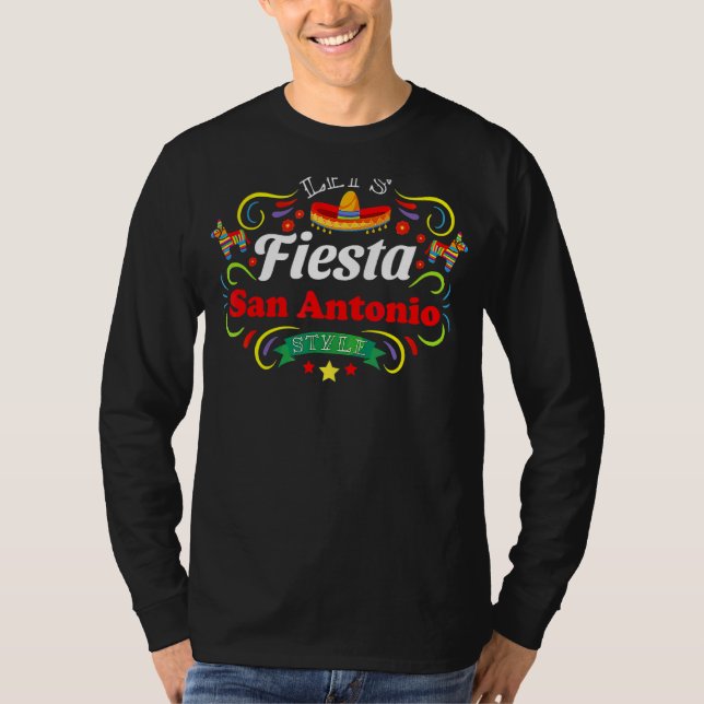 Camiseta Partido Bebendo Fiesta San Antonio Cinco De (Frente)