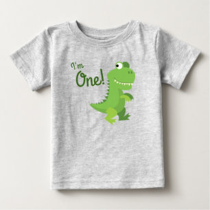 Camiseta Partido Dino primeiro aniversario de Crianças do D
