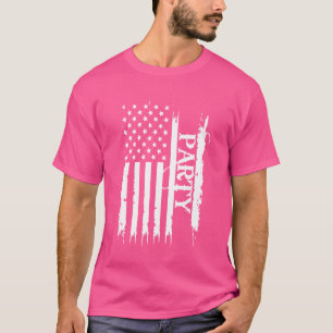Camiseta Partido Estados Unidos se afogou com bandeira dos