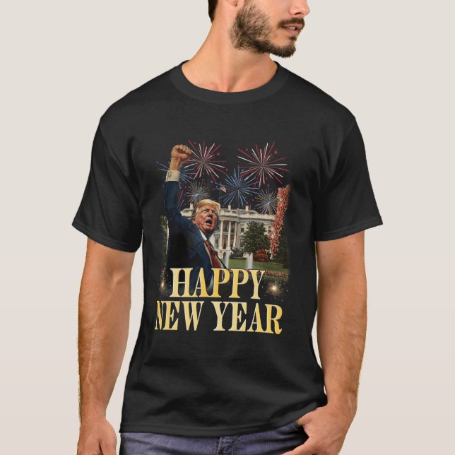Camiseta Partido feliz ano novo 2025 Trump 2024 Tome a Amér (Frente)