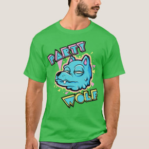Camiseta Partido Funny Wolf Lover 80s Partido Cultura Anima