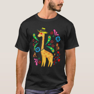 Camiseta Partido Giraffe Sombrero Funny Cinco De Mayo Mexic