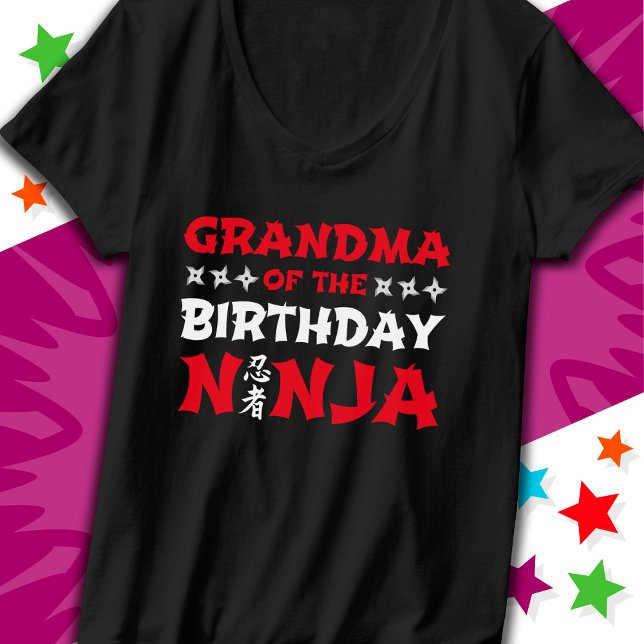 Camiseta Partido Karate Kids vovó do aniversário Ninja (Criador carregado)