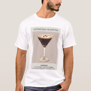 Camiseta Partido Minimalista Espresso Martini Decor Cocktai