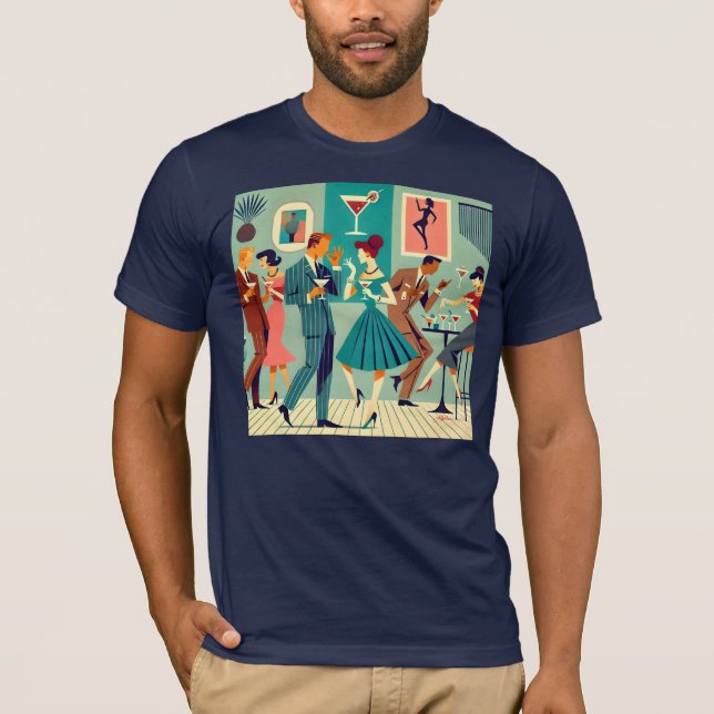 Camiseta Partido Moderno do meio século, A Dança Martini (Frente)