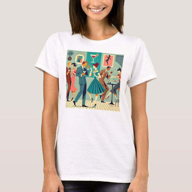 Camiseta Partido Moderno do meio século, A Dança Martini (Frente)
