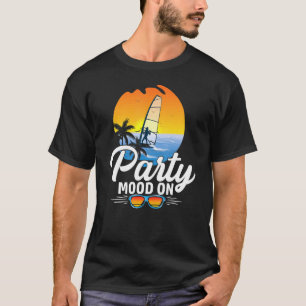 Camiseta Partido Mood On Retro Sunset Sailing Beach Party