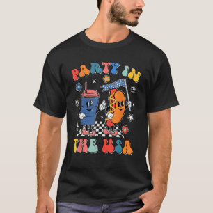 Camiseta Partido Nos Eua Hot Dog Love USA 4 De Julho