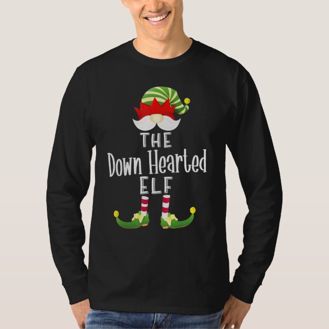 Camiseta Partido Pajama de Natal do Grupo Elf "Down Hearted (Frente)