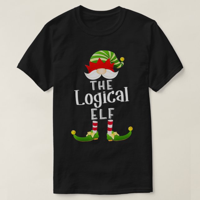 Camiseta Partido Pajama Engraçado de Natal do Grupo Lógico  (Frente do Design)