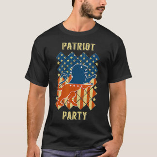 Camiseta Partido Patriótico Vintage, Bandeira dos EUA com L
