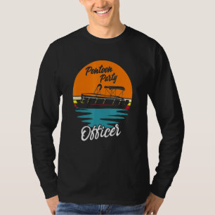 Camiseta Partido Pontoon do barco Partido Retro Sunset B