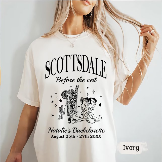 Camiseta Partido Scottsdale Bache Personalizado Antes Do Vé (Criador carregado)
