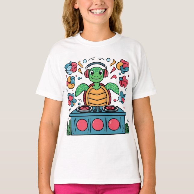 Camiseta Partido Turtle: DJ na Praia (Frente)