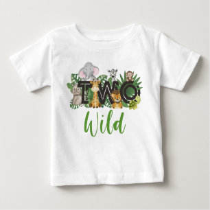 Camiseta Partido Wild One segundo aniversário safari Toddle