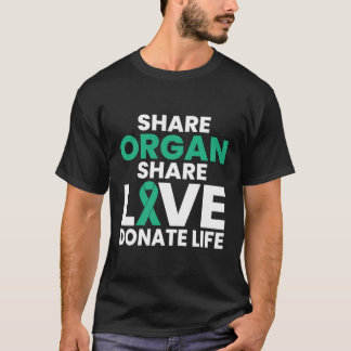 Camiseta Partilhar Organ Shar Love Doar Doadores de Órgãos