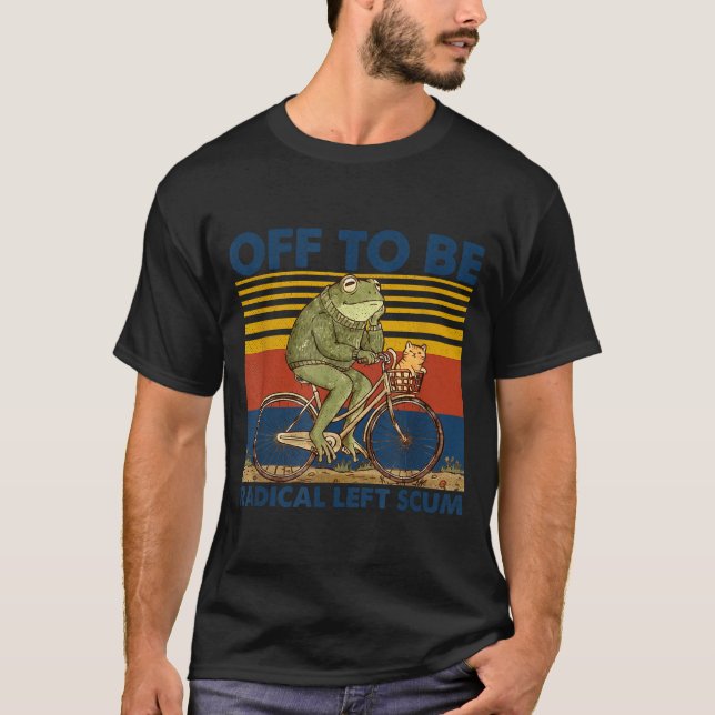 Camiseta Partir para ser sapo da escória radical de esquerd (Frente)