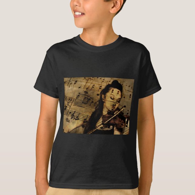 Camiseta Partitura do violino (Frente)