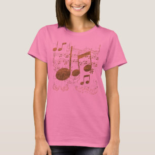Camiseta Partitura dourada
