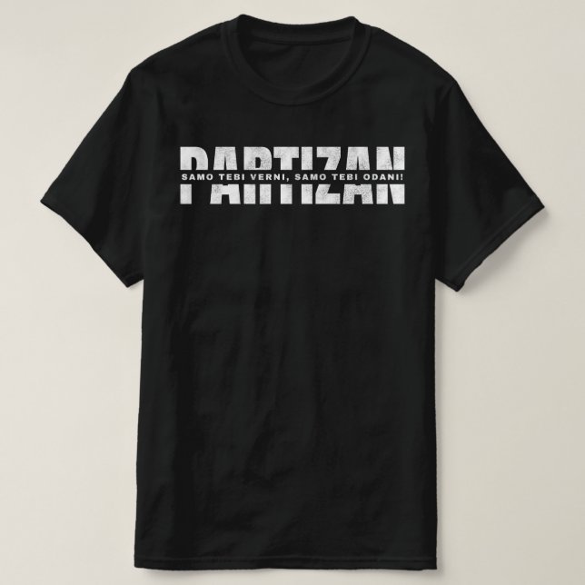 Camiseta PARTIZAN Texto Branco (Frente do Design)