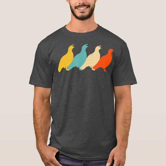 Camiseta Partridge Vintage Retro Bird Quail Grouse Lover (Frente)