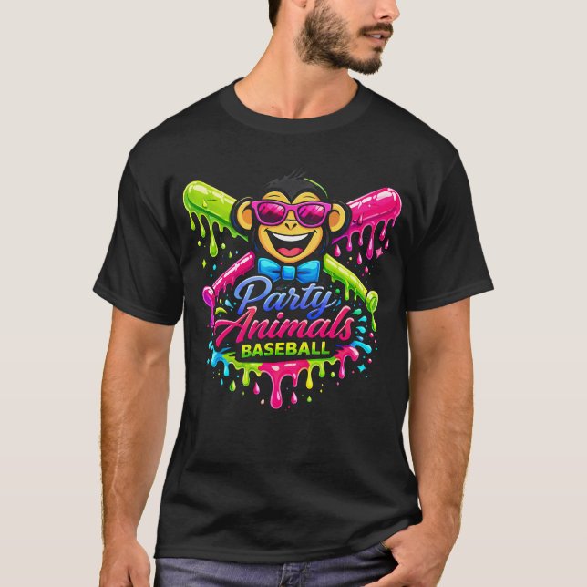 Camiseta Party Animals Baseball Funny (Frente)