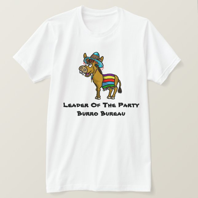 Camiseta Party Burro Bureau Mexicana (Frente do Design)