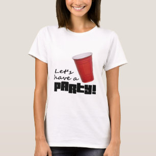 Camiseta Party girl - camisola de alças vermelha engraçad