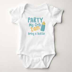 Camiseta Party meu Romper do bebê da ucha