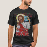 Camiseta Party Savior Jesus Christ Santa Beer Ugly Christma<br><div class="desc">Party Savior Jesus Christ Santa Beer Ugly Christmas Sweater .twitter, funny, tweet, bird, social media, animal, hashtag, instagram, meme, facebook, internet, online, memes, pet, politics, president, tweets, animals, cats, cute, kawaii, pets, political, tumblr, black, blue, cool, fake news, geek, kitten, kittens, social, twitter meme, adorable, america, black cat, blocked, cat...</div>