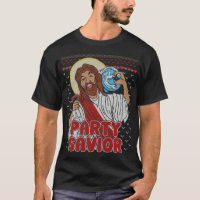 Party Savior Jesus Christ Santa Beer Ugly Christma