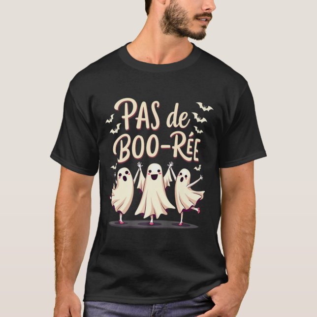 Camiseta Pas De Boorée Ghost Balé Dançando Halloween (Frente)