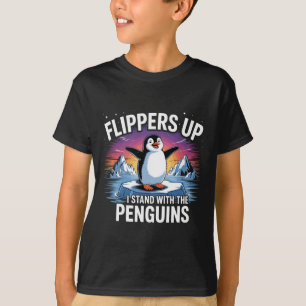 Camiseta Pás Para Cima Eu Fico Com Pinguins Engraçados