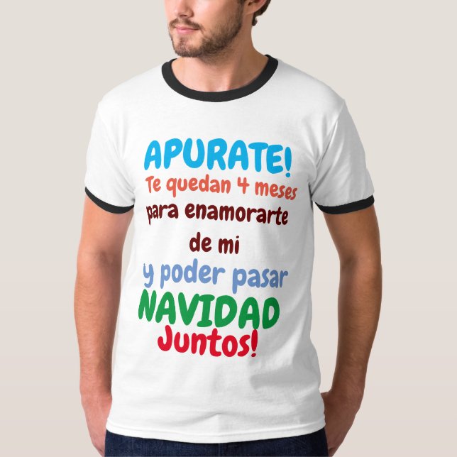 Camiseta pasa navidad conmigo (Frente)